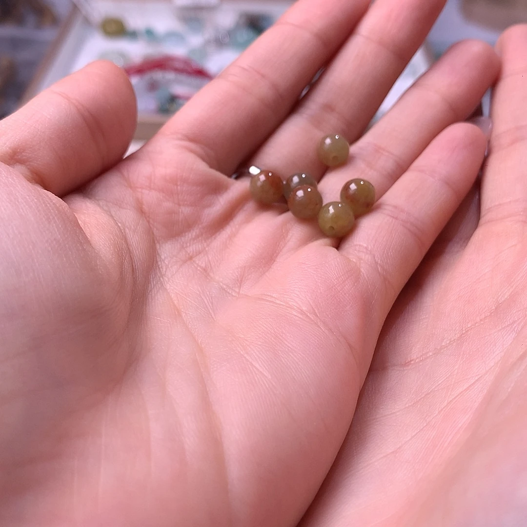 番****翡翠散珠六颗拍2单