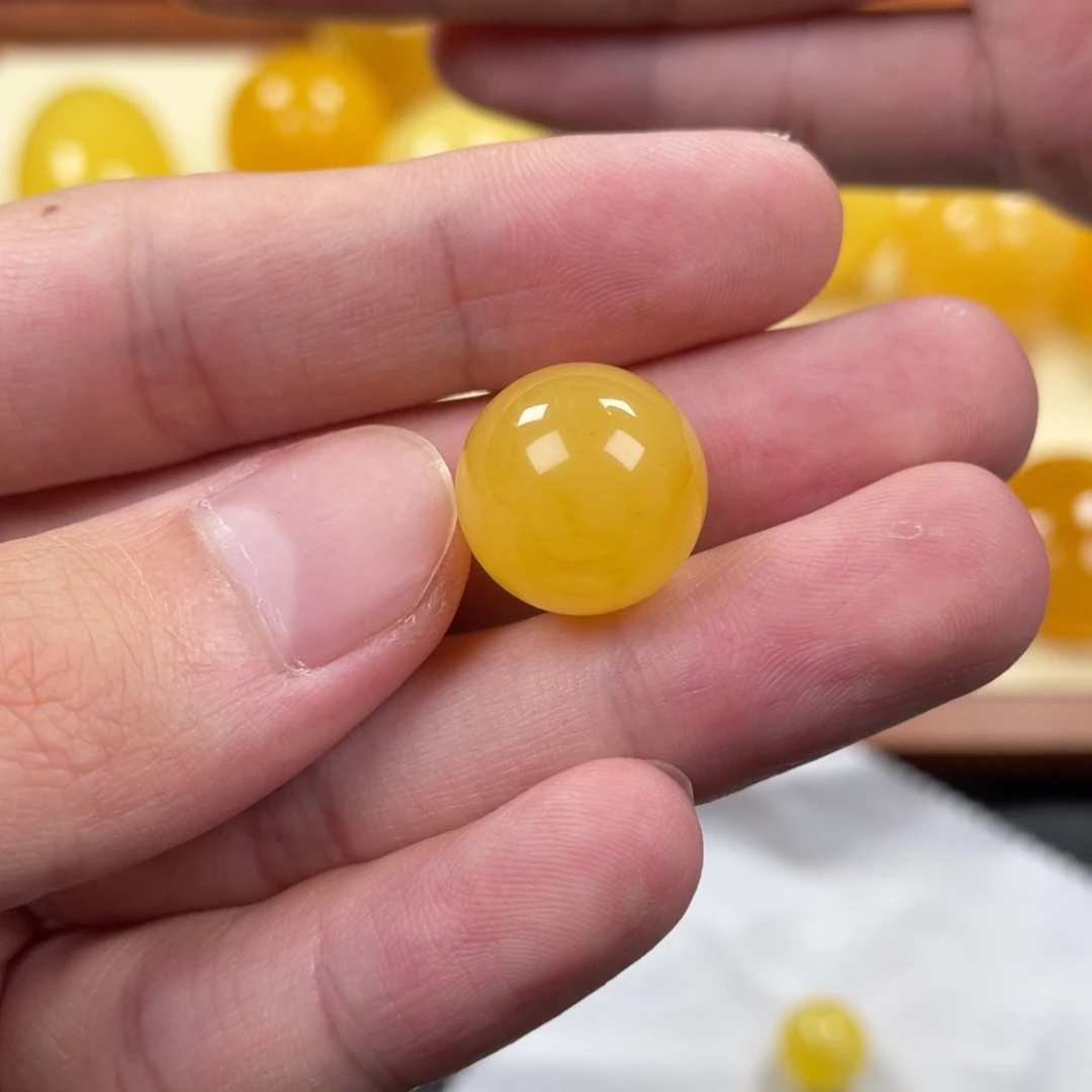 未镶嵌蜜蜡手链菜*'圆珠