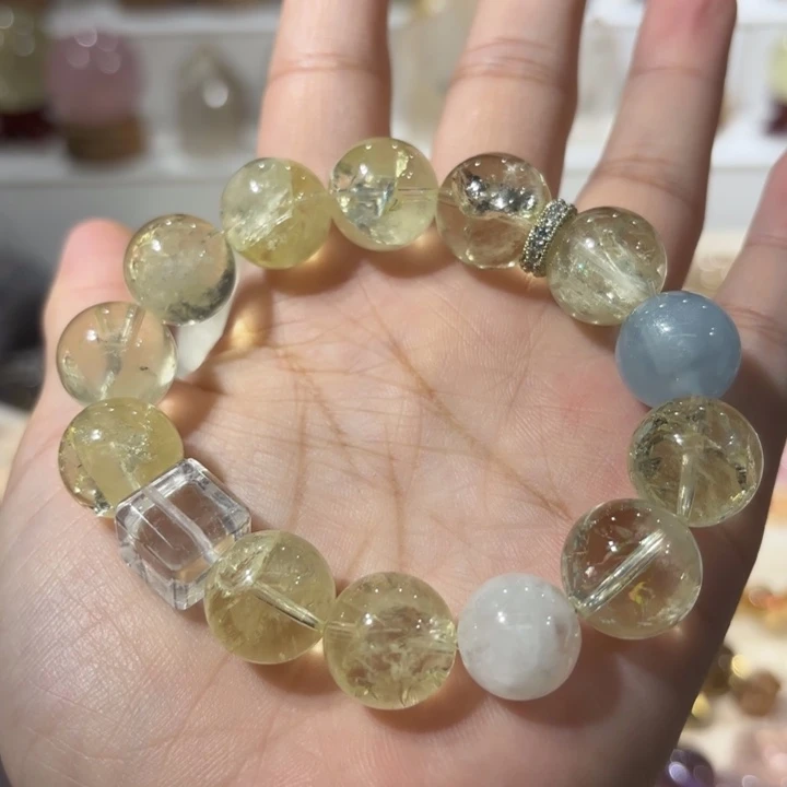 未镶嵌手链水晶黄阿塞
