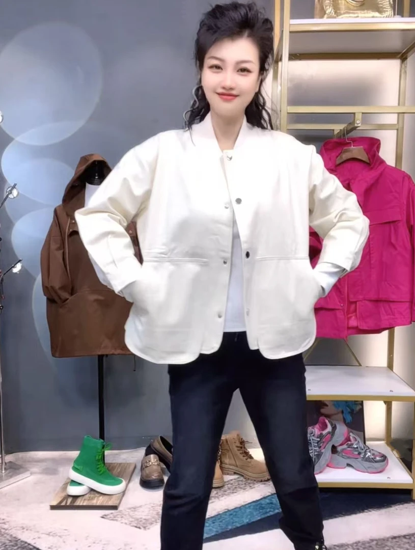 奇奇家时尚韩版大码女装2025秋季新款休闲个性慵懒风牛仔开衫外套