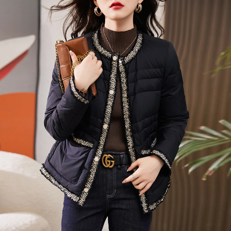 玛古芭羽绒服女冬2025新款小个子短款高端洋气时尚轻薄白鸭绒外套