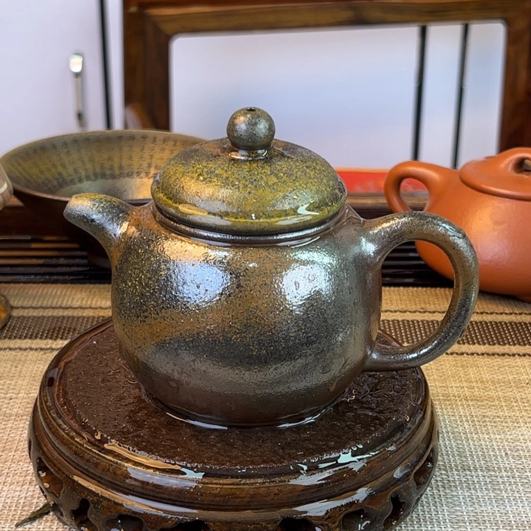 茶壶紫砂底槽清柴烧260cc