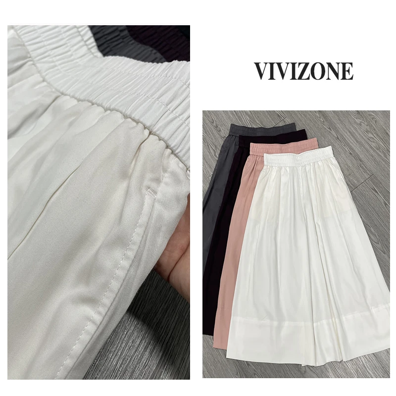 小vi推荐 “花苞裤裙”轻薄柔感阔腿裤女夏季薄款八分休闲裙裤