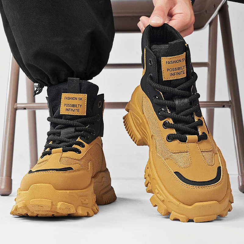 特大码男鞋45冬季加绒保暖工装靴46加宽马丁靴47加肥男士棉靴4849