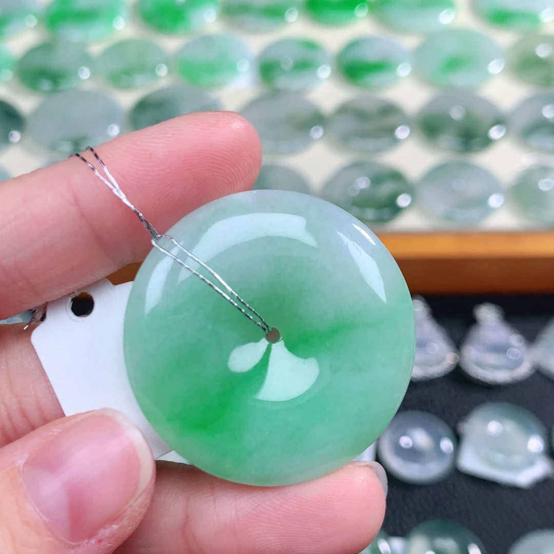 翡翠未镶嵌吊坠(不含链)35.2-6.0