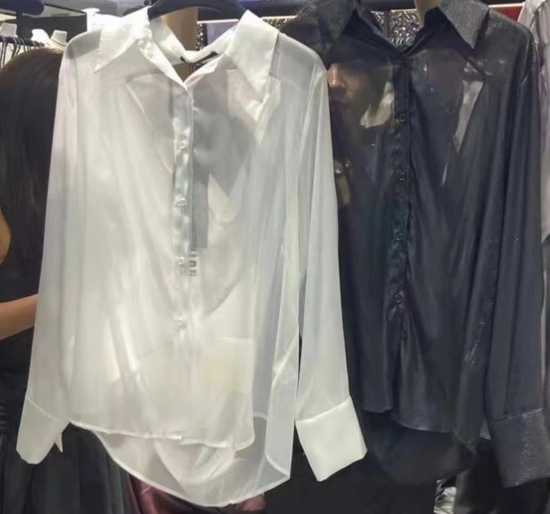 夏季女款轻薄冰丝长袖防晒衬衫小个子必备