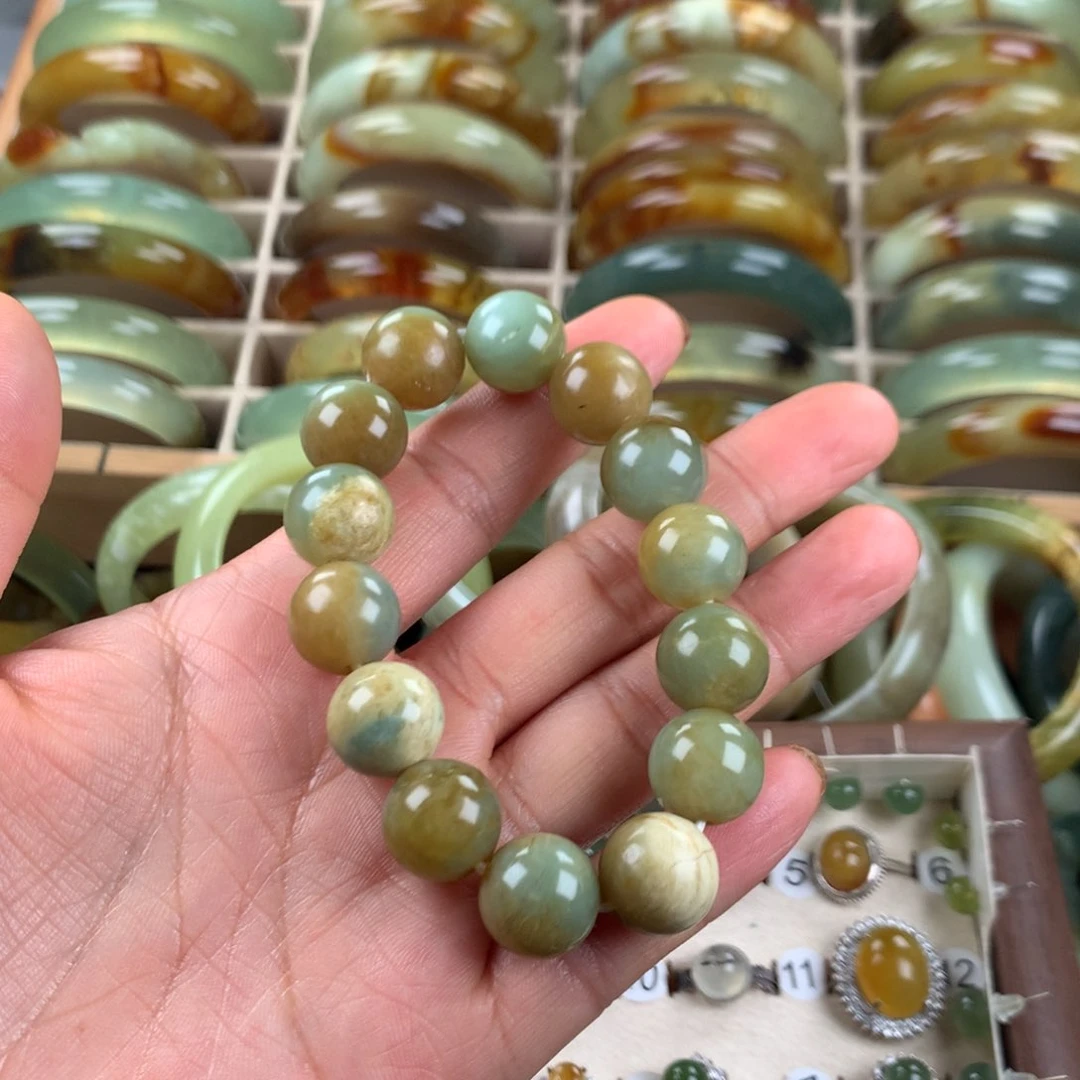 未镶嵌蛇纹石玉手串