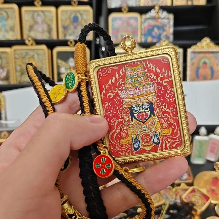 吊坠T*.纯手绘扎基拉姆唐卡