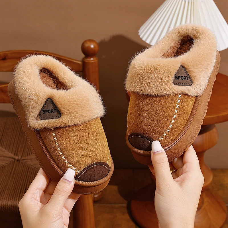 儿童棉拖鞋1-3-6-12岁拖鞋室内男童女孩冬天新款小孩防滑家居鞋