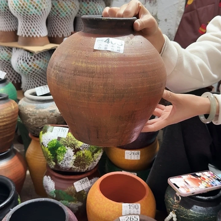 瑕疵金色坛子403高度25口径10