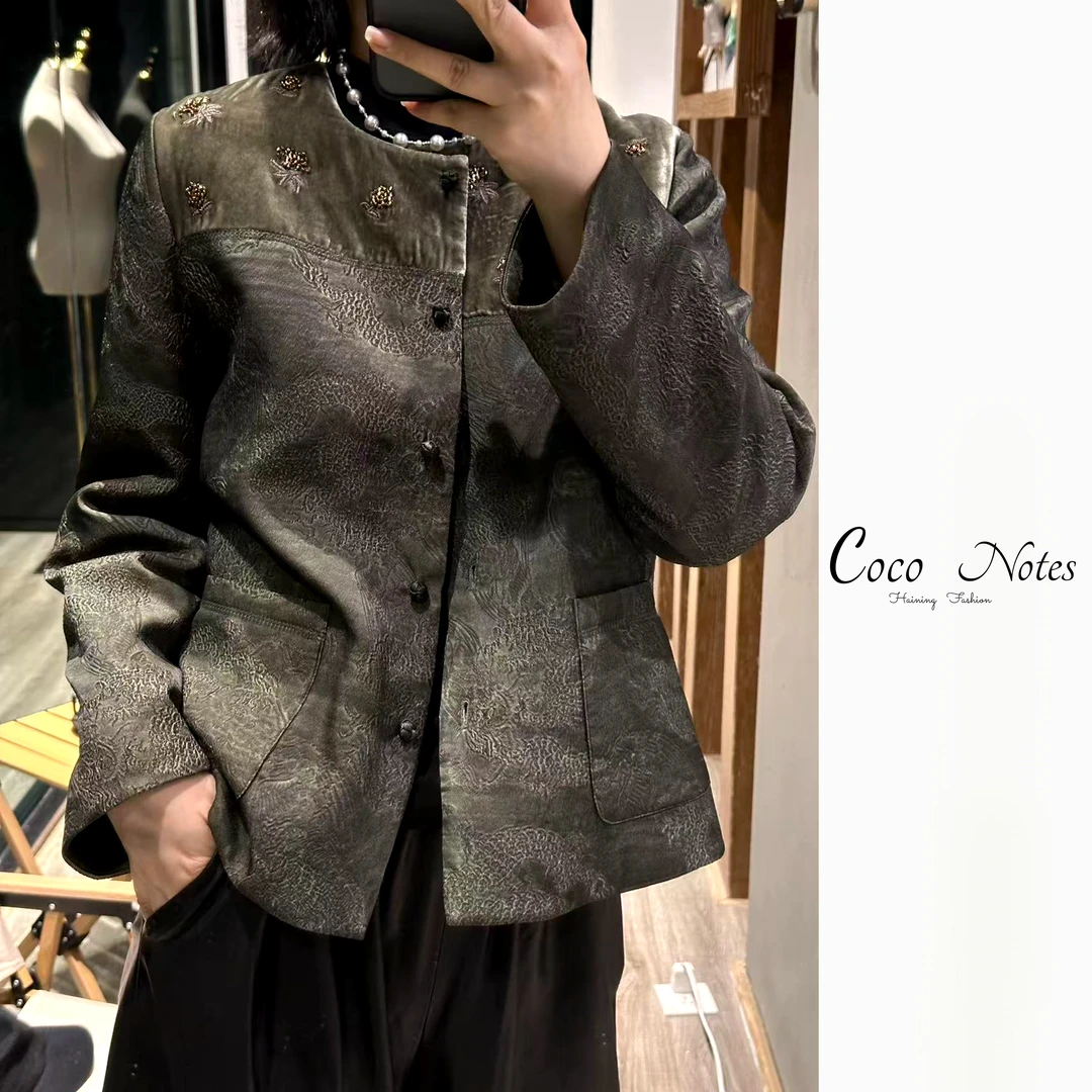 COCO NOTES PM3619桑蚕丝外套女装内胆桑蚕丝短款上衣女