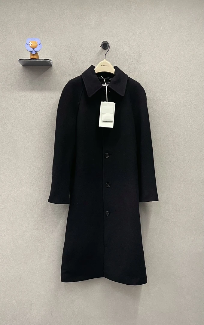 未使用 BURBERRY/博柏利 尖领束腰单排扣大衣/尺码34/BH090334