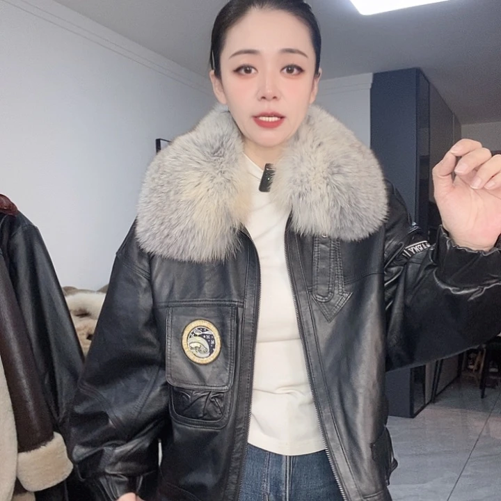 绵羊皮狐狸毛领130斤左右