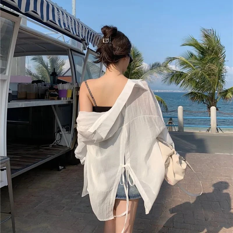 新疆西藏包邮新店福利薄款长袖防晒衫衬衣女2024年夏