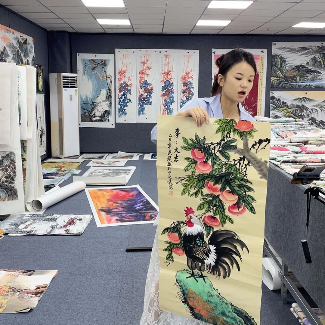 国画作品小姐姐放漏…