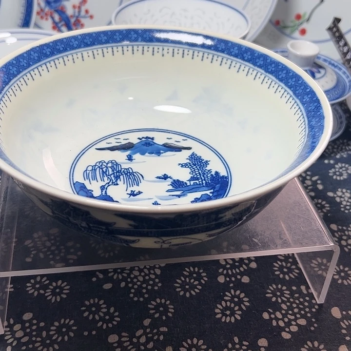 火***火手绘8寸梧桐汤碗办公室底款