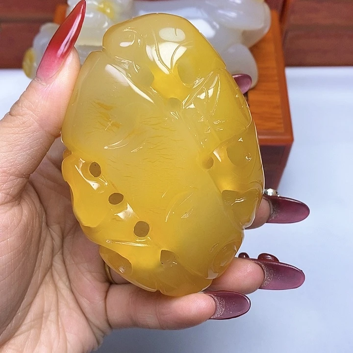 玛瑙/玉髓手把未镶嵌暗**去