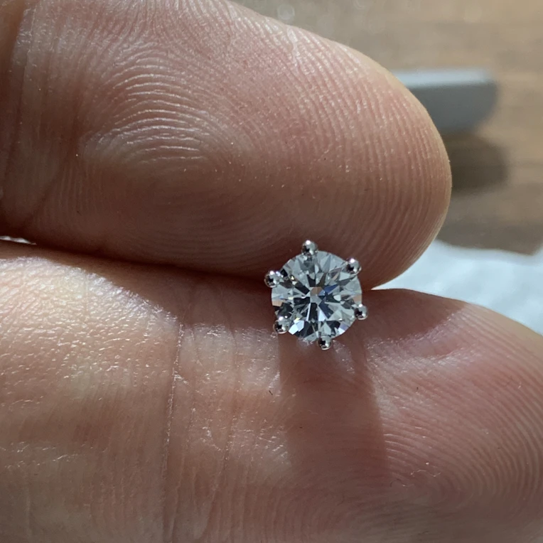 实验室培育钻石925银镶实验室室培育钻戒0.5ct多样式发货1件