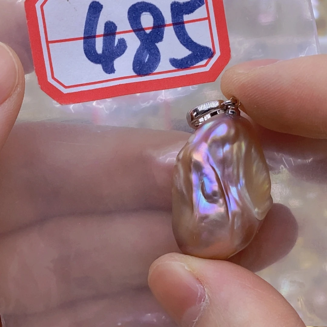 淡水珍珠银S925镶嵌颈饰