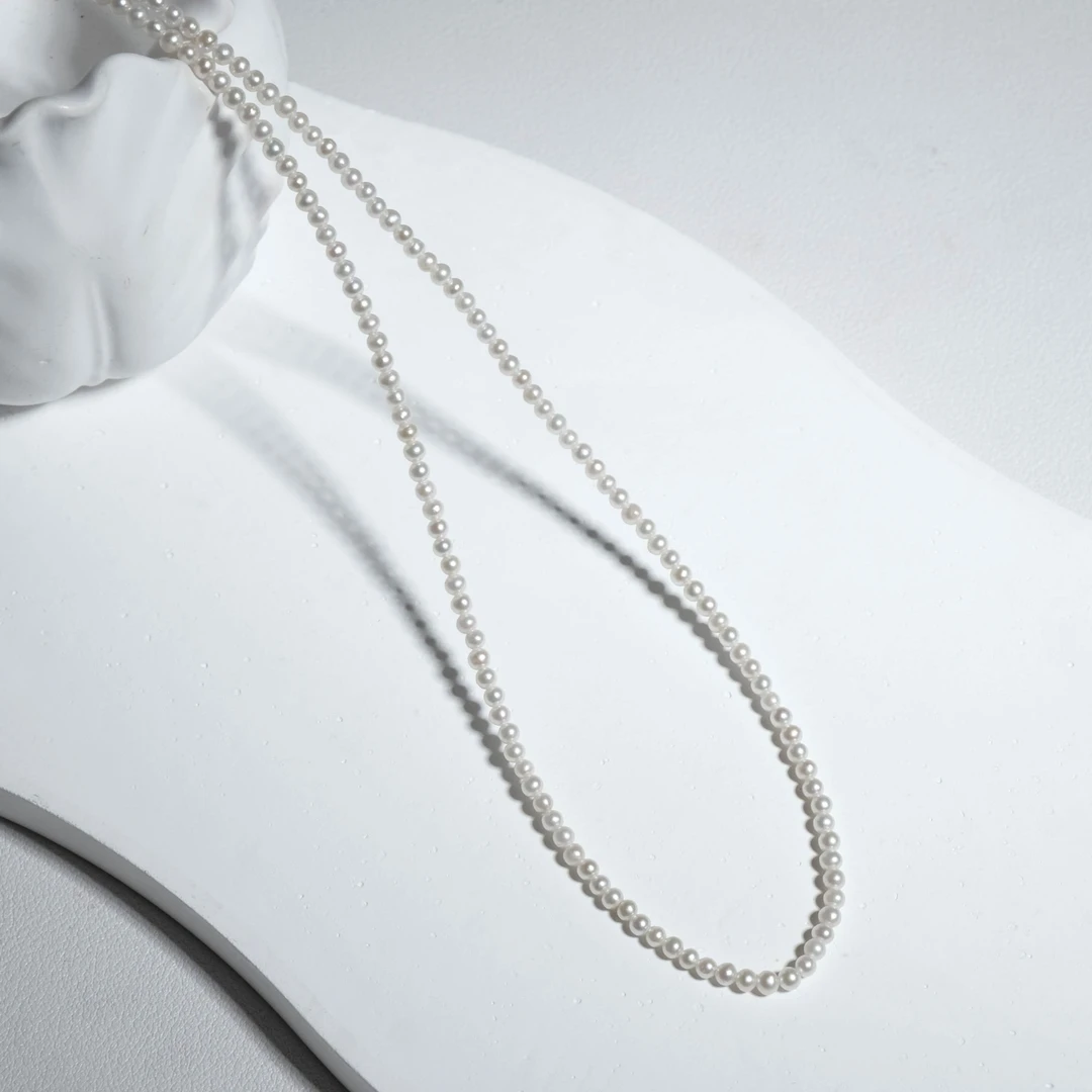 极光小米珠项链 （精致百搭点位）2-3mm S925银