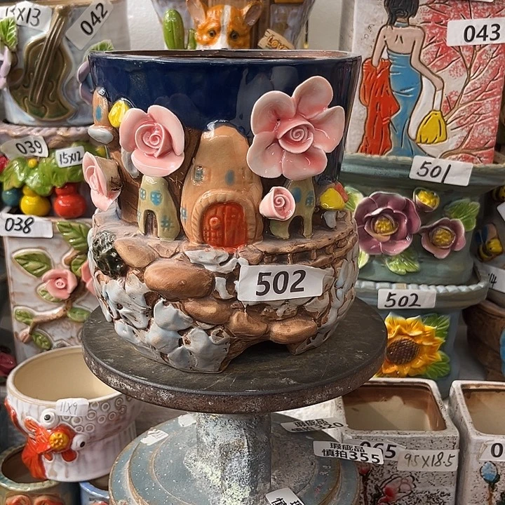 粗陶材质多肉花盆