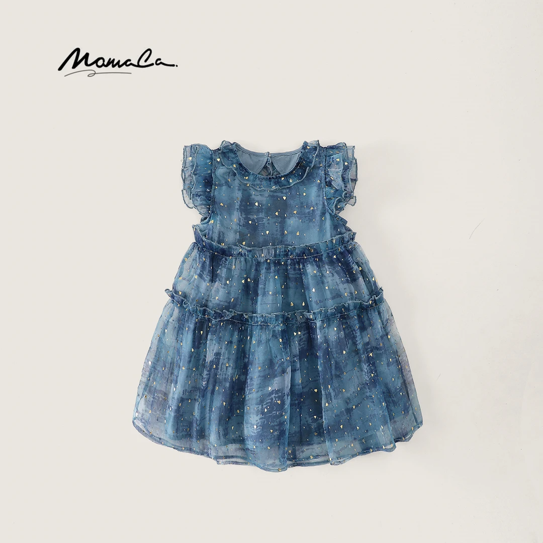 MOMOCO女童2025新款女童闪闪亮片高定公主纱裙连衣裙77630484021