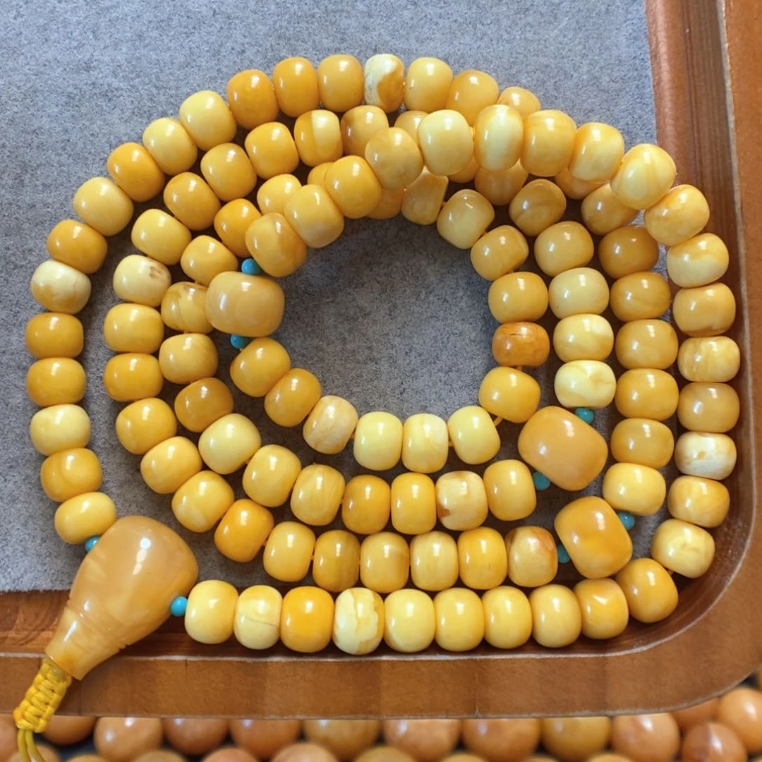 未镶嵌项链蜜蜡蜜蜡108