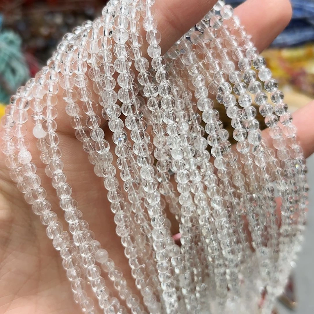 未镶嵌玛瑙/玉髓珠宝半成品卡4白水晶一条