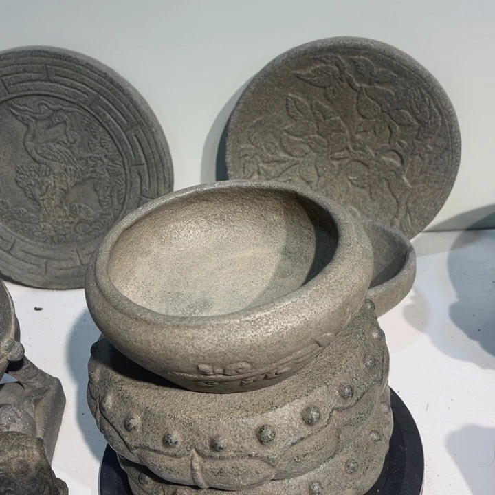 拙***见石材青石绿豆青笔洗