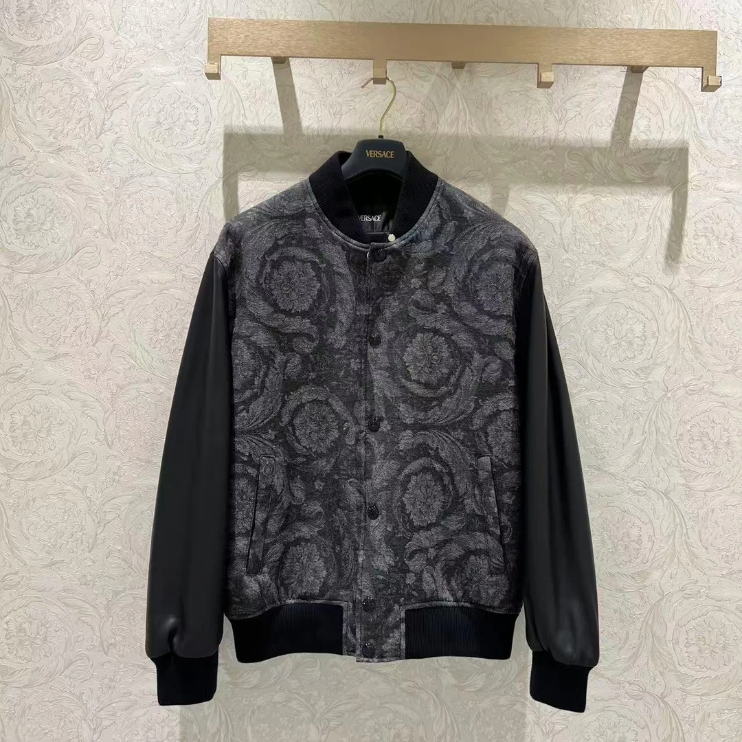 未使用 VERSACE/范思哲 男士秋冬新款特价时尚休闲百搭拼接夹克