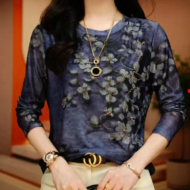 澳绒【数码印花】秋冬新款高级印花2025洋气保暖上衣