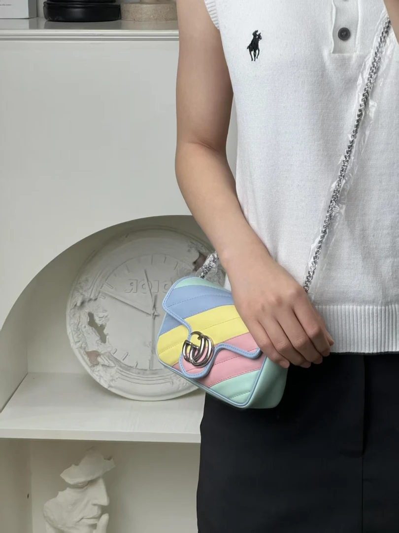 95新 GUCCI/古驰 marmont mini马卡龙/优品