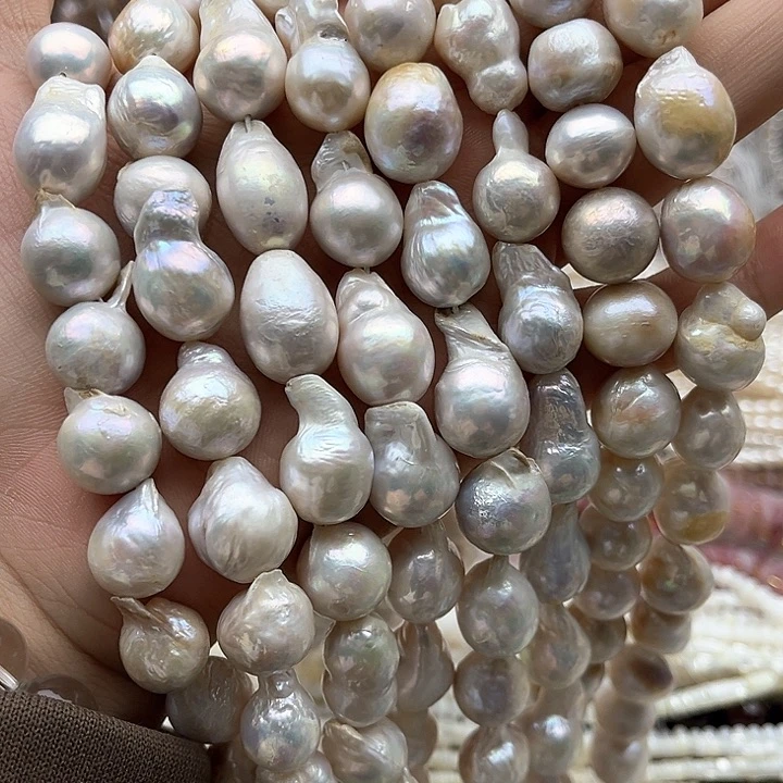 未镶嵌玛瑙/玉髓珠宝半成品一条12mm左右圆皱巴