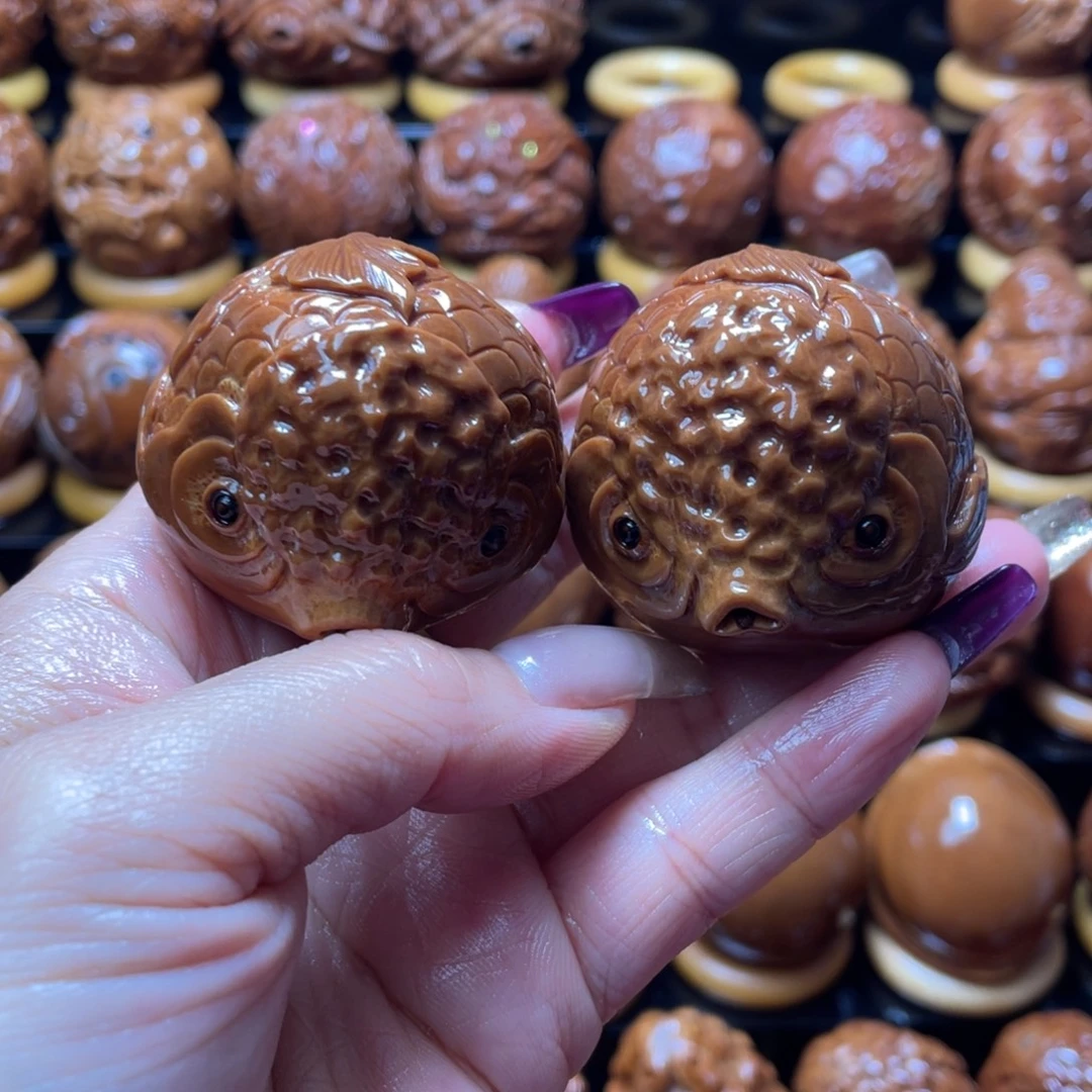 ！***肆橄榄核把件橄榄球