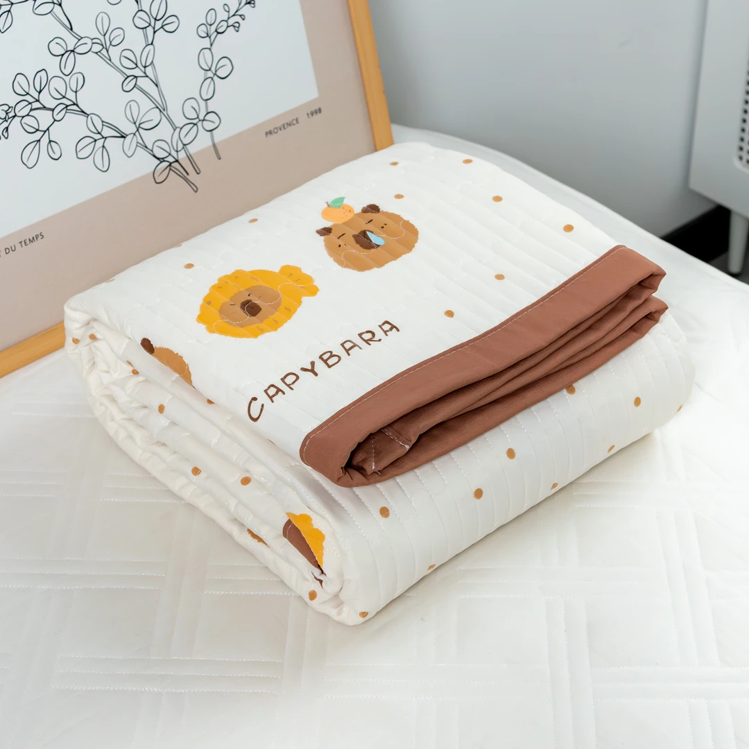 【京かわ会社】A类云纱棉床盖 200*230cm 新版可爱卡皮