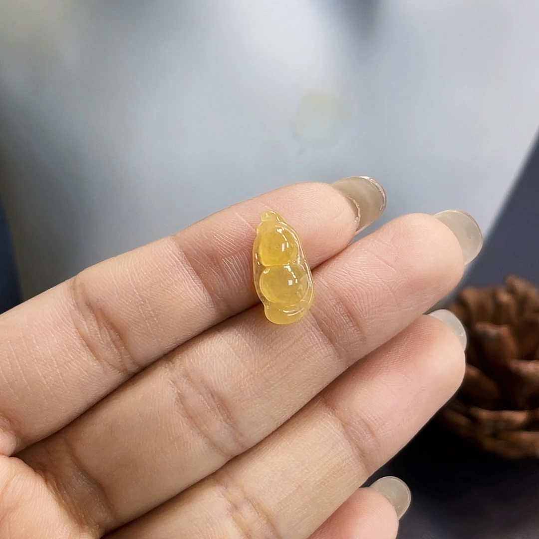 颈饰未镶嵌翡翠MM009黄翡豆子11