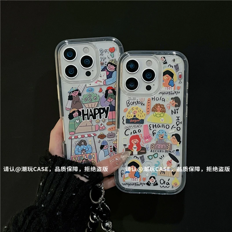 三合一炫彩适用苹果iPhone17/华为荣耀/OPPO/VIVO/小米手机壳爆款