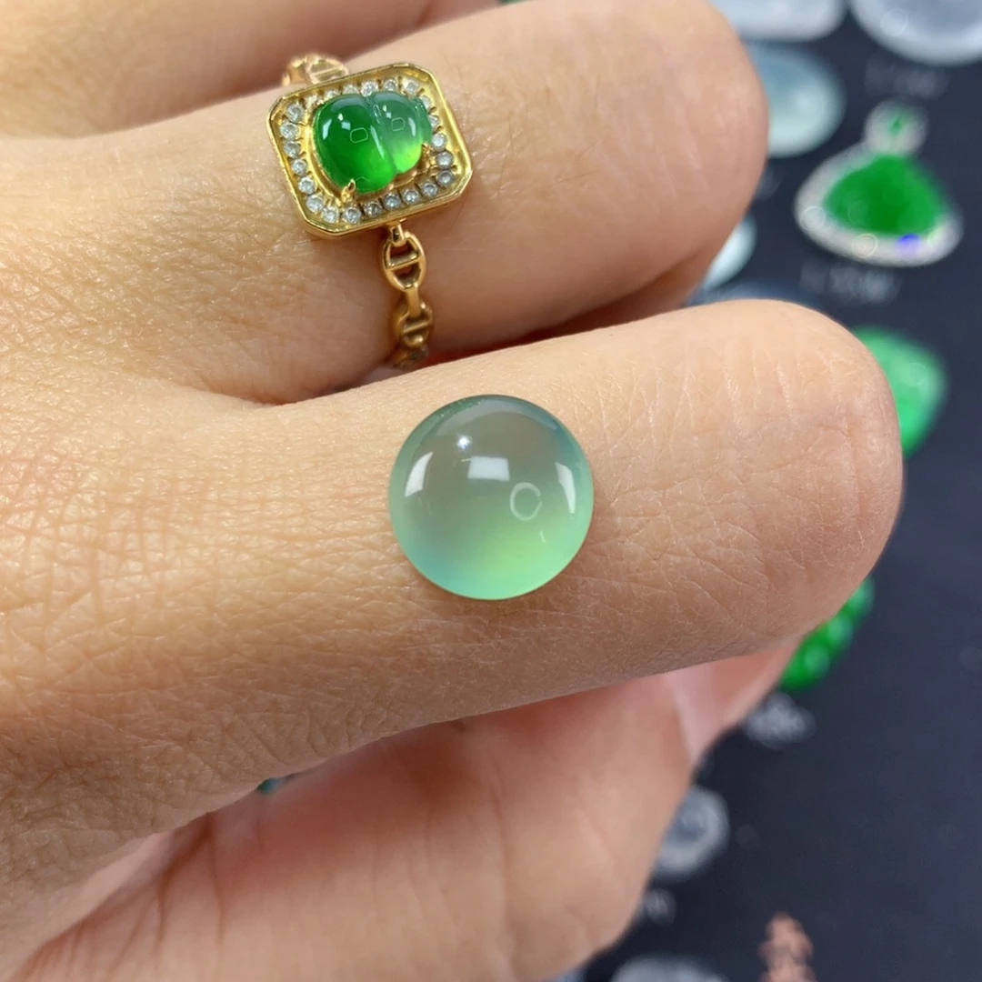 翡翠颈饰未镶嵌纯天然缅甸A货翡翠