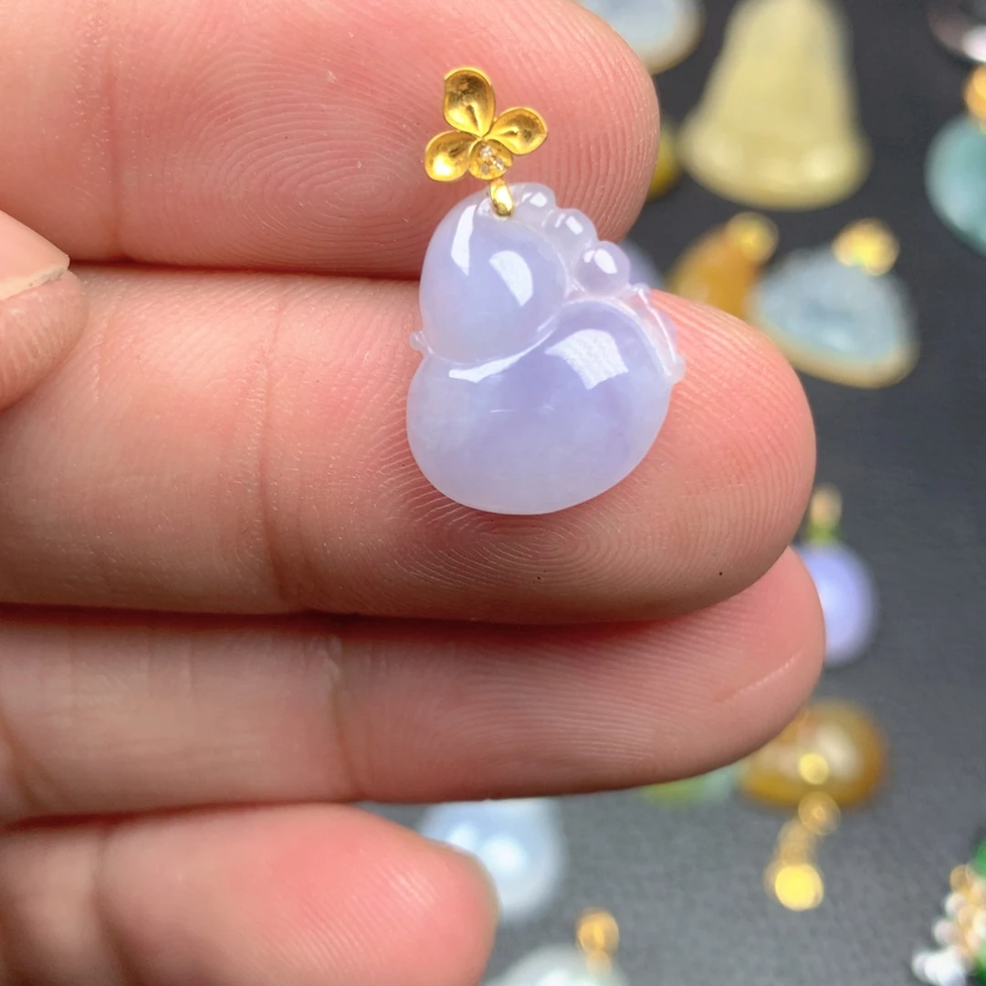 【闪购商品】颈饰18K金镶嵌翡翠翡翠