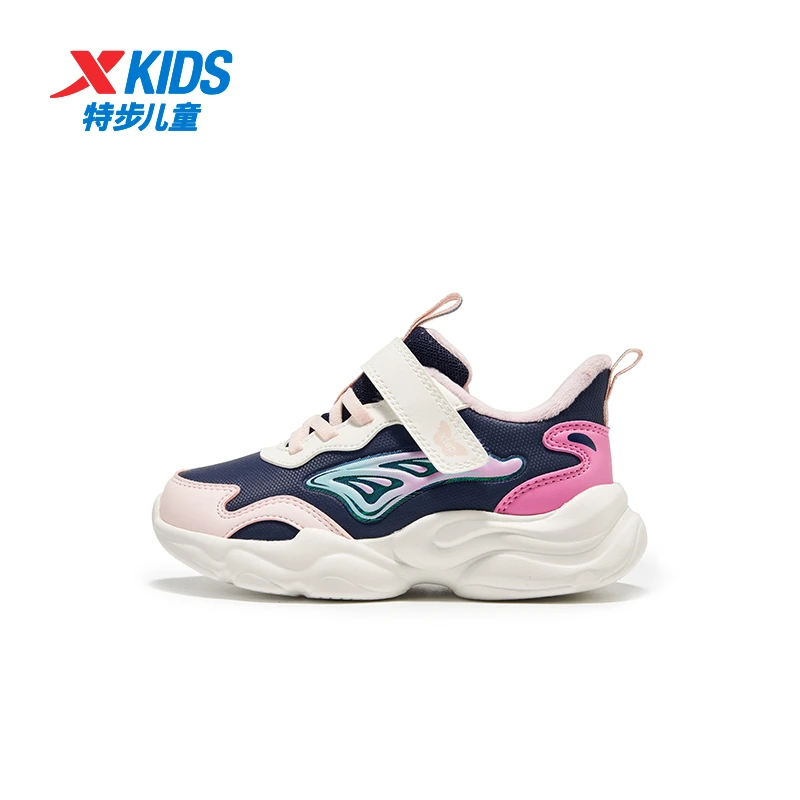 特步儿童冬季新款防水缓震中大童女棉鞋舒适柔软百搭675414379422