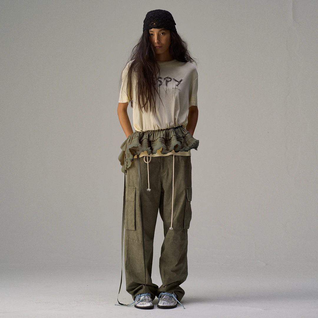 SHELLE ARTISTE设计师品牌钩花蛋糕围裙工装裤DSC买手店BY5S34073