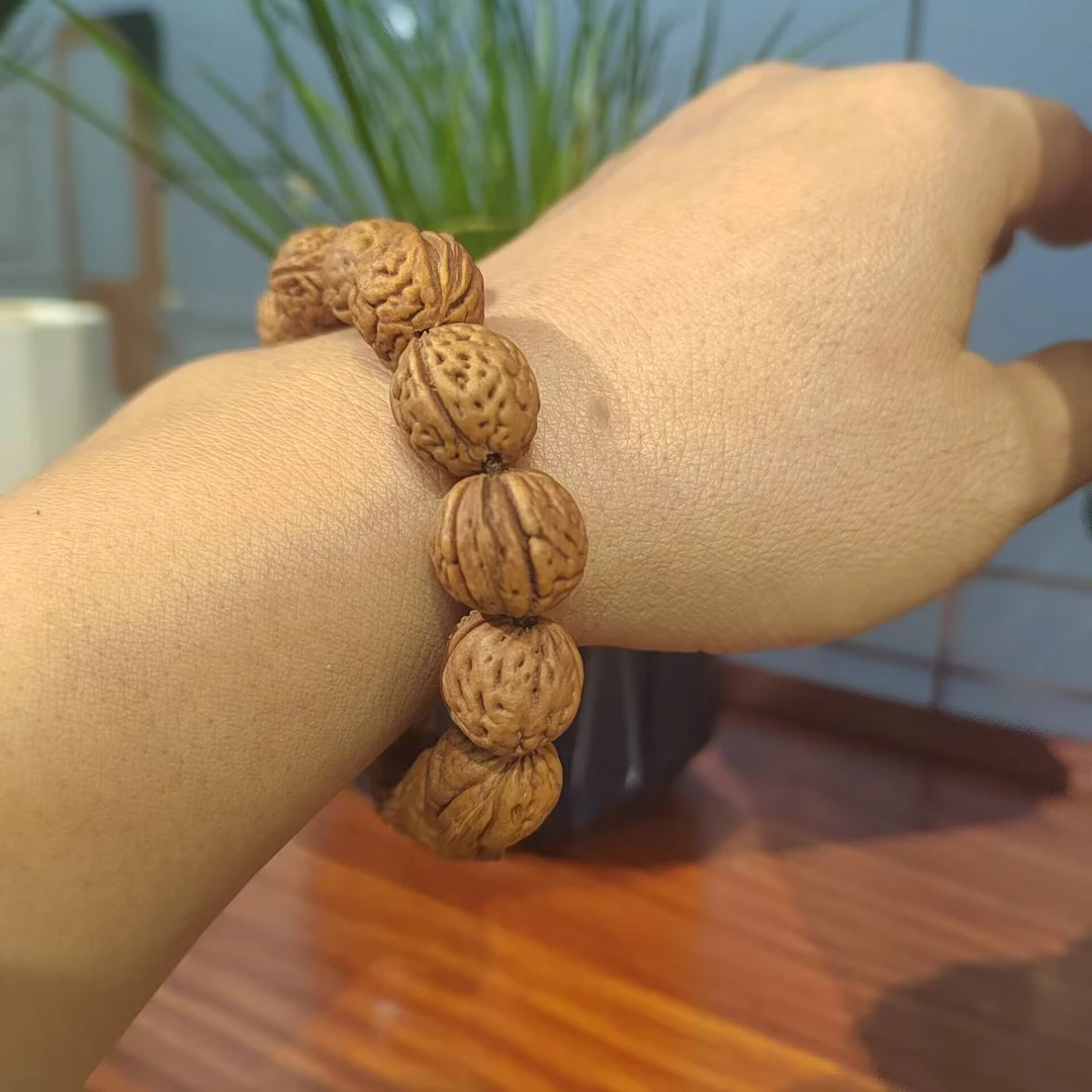 天然野生桃核手串盘玩桃胡男女念珠核雕