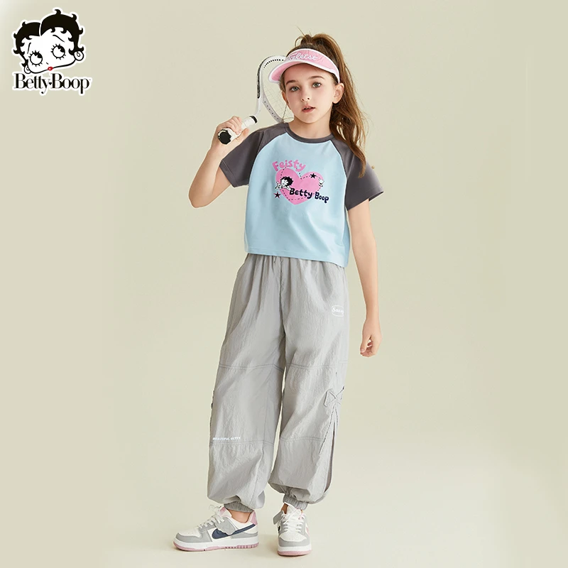 贝蒂童装女童2025年夏季儿童套装中大童UFP100+防晒宽松裤子25250