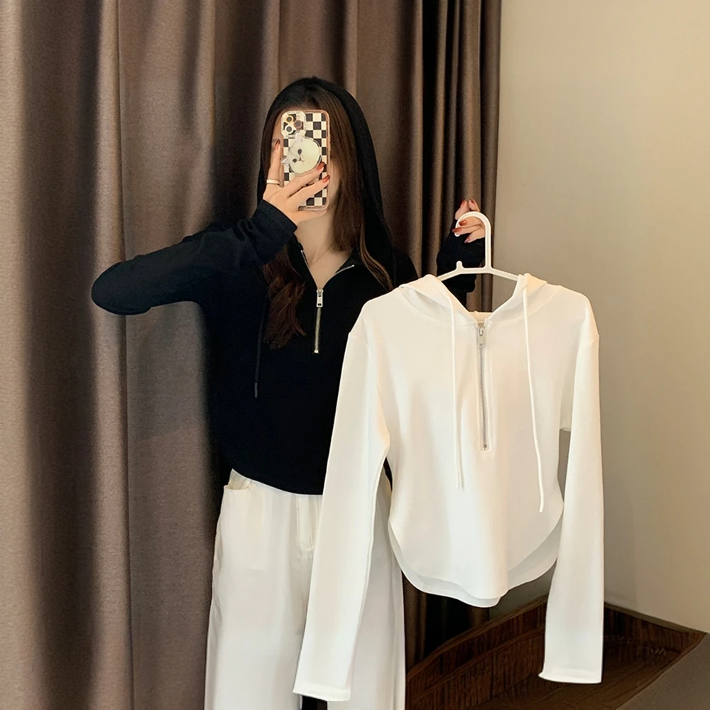 短款厚款风薄款连帽长袖卫衣ins运动小众初恋风百搭小众女装
