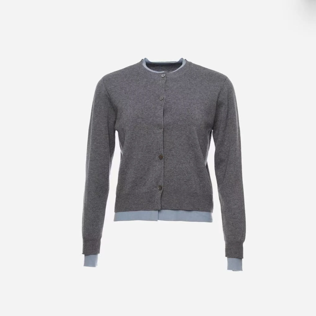 GEJIN/歌锦2025早春新款长袖假两件时尚百搭开衫9132560141