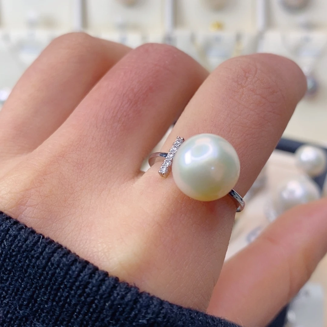 淡水珍珠戒指合金