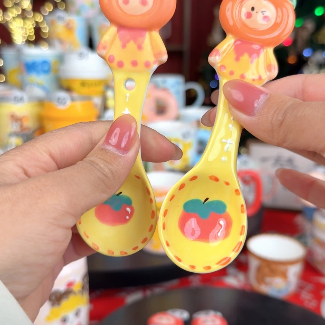 陶亮面，亚光景德镇手绘高温釉下彩