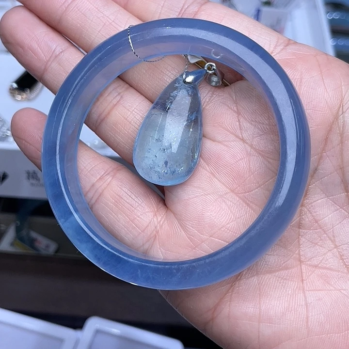 c***醉非金属硅胶海蓝手镯圣玛利亚色