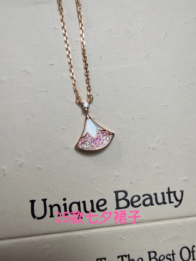 合金项链 V金CNC工艺项链 25年七夕裙子项链  271