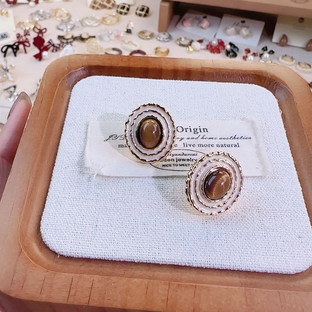 仿珍珠铜合金925银耳钉